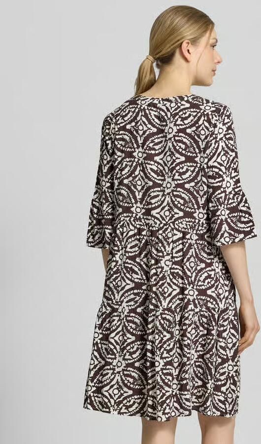 Christian Berg Woman Selection regular fit mini-jurk van 100% viscose met tegelprint - Foto 3