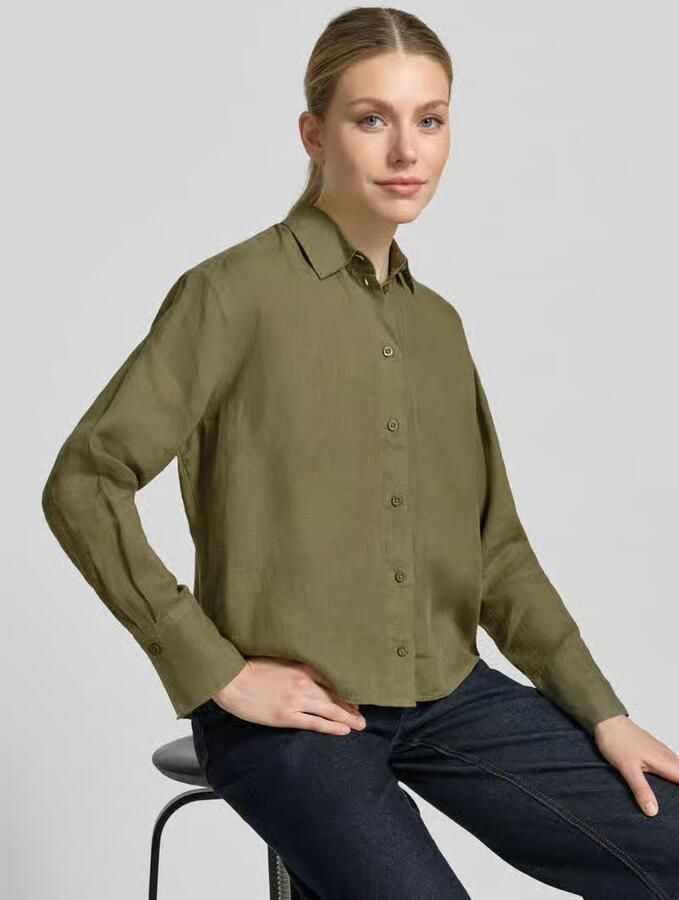 Christian Berg Woman Selection regular fit overhemdblouse van puur linnen