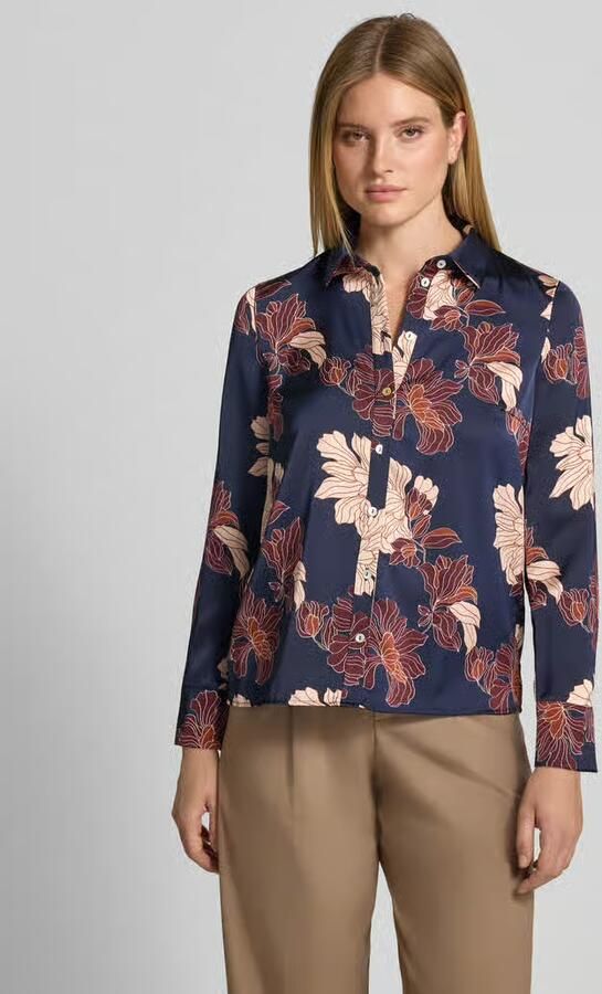 Christian Berg Woman Selection Regular fit overhemdblouse van satijn - Foto 3