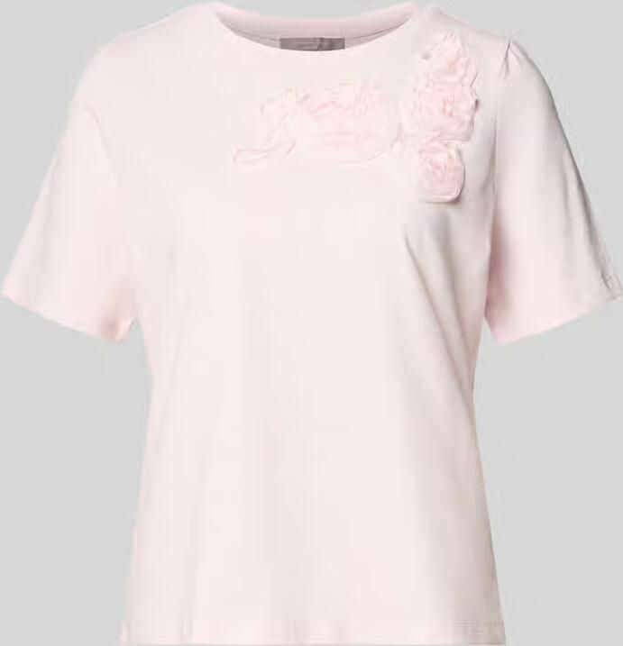 Christian Berg Woman Selection Regular fit T-shirt met gebloemde garnering