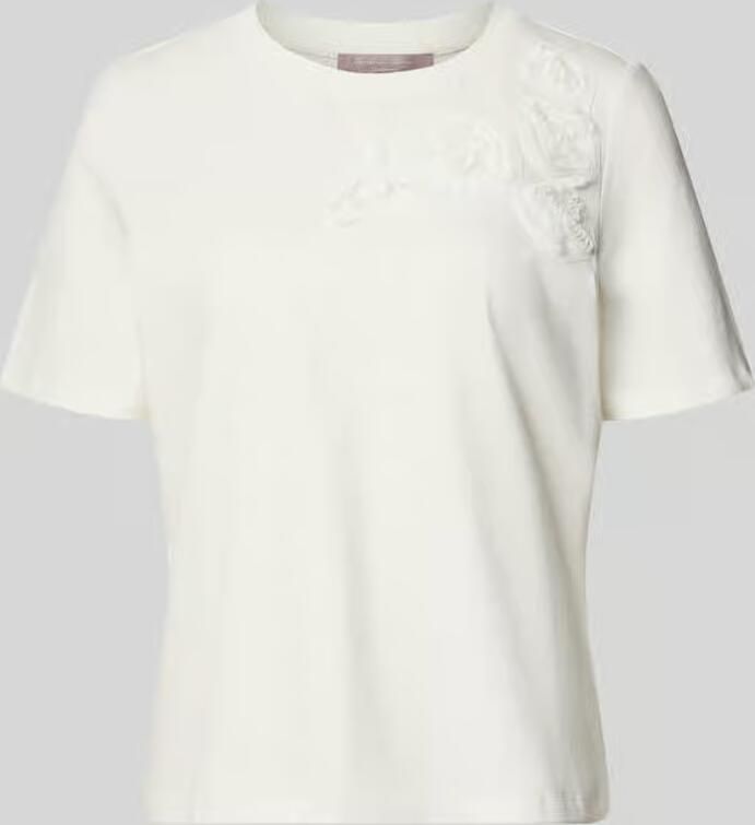 Christian Berg Woman Selection Regular fit T-shirt met gebloemde garnering