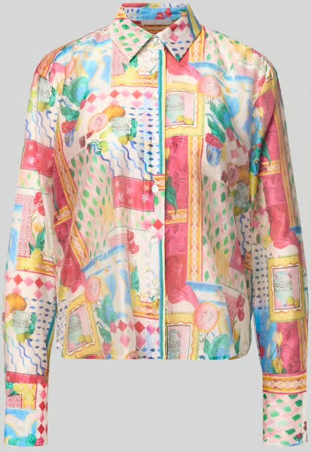 Christian Berg Woman Selection regular fit voile blouse met dolce vita print - Foto 2