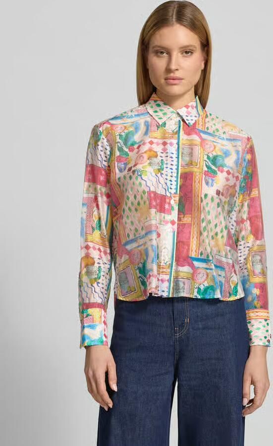 Christian Berg Woman Selection regular fit voile blouse met dolce vita print - Foto 3