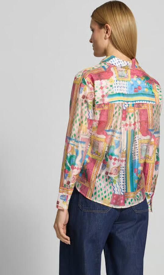 Christian Berg Woman Selection regular fit voile blouse met dolce vita print - Foto 4