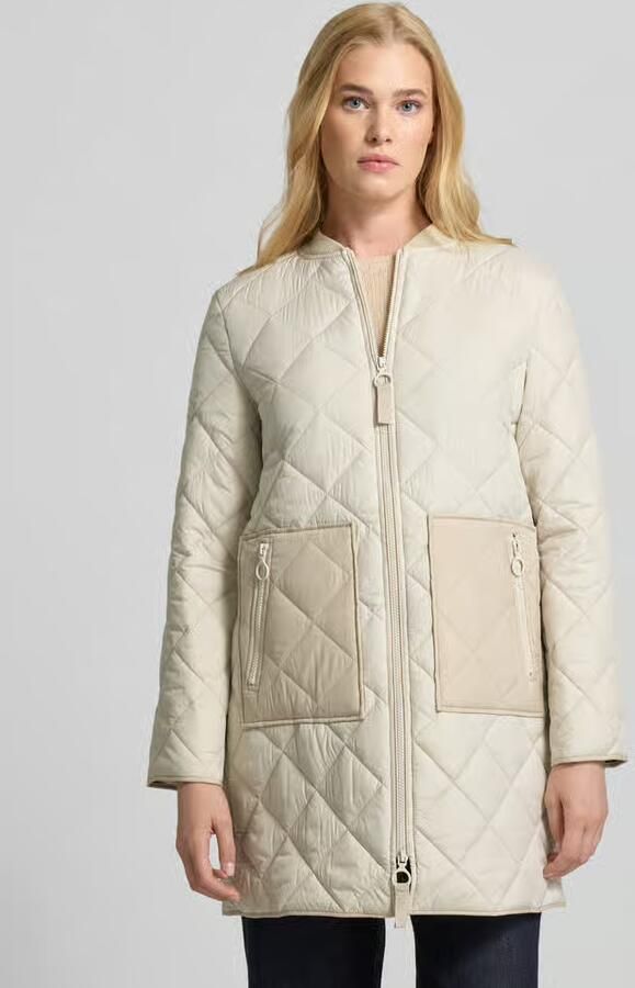 Christian Berg Woman Selection Relaxed fit lange gewatteerde jas met opstaande kraag