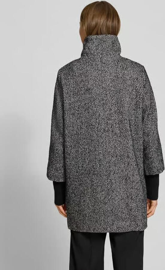 Christian Berg Woman Selection Relaxed fit lange wollen jas met opstaande kraag