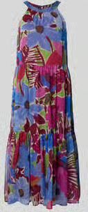 Christian Berg Woman Selection relaxed fit midi-jurk met florale all-over print