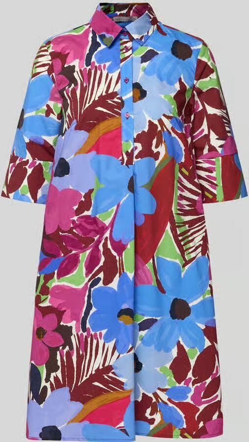 Christian Berg Woman Selection relaxed fit midi-jurk met florale all-over print - Foto 2