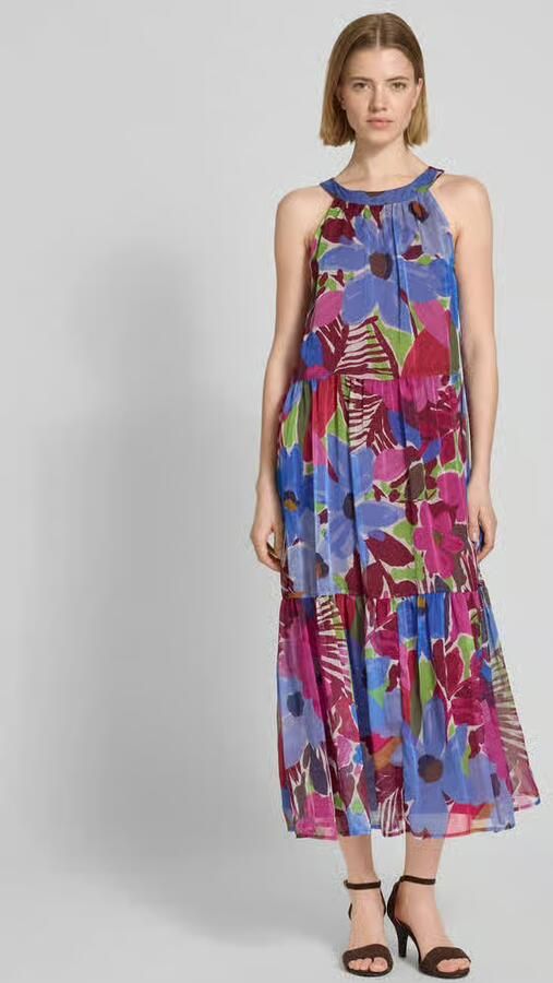Christian Berg Woman Selection relaxed fit midi-jurk met florale all-over print - Foto 2