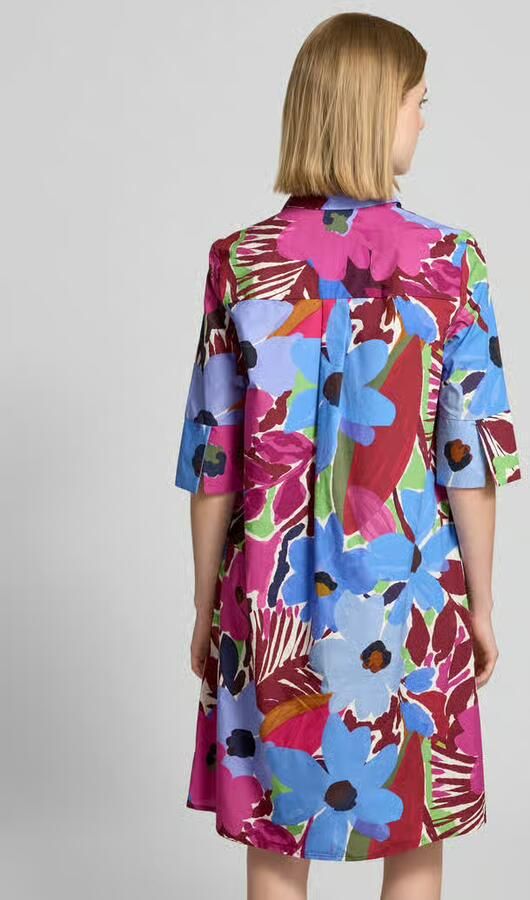 Christian Berg Woman Selection relaxed fit midi-jurk met florale all-over print - Foto 3