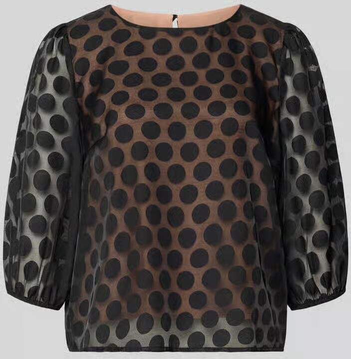 Christian Berg Woman Selection Semi-transparant blouseshirt in all-over look