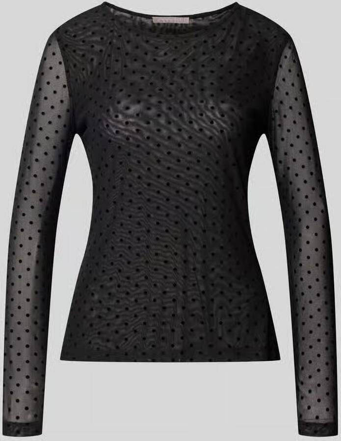 Christian Berg Woman Selection Shirt met lange mouwen van mesh met ronde hals