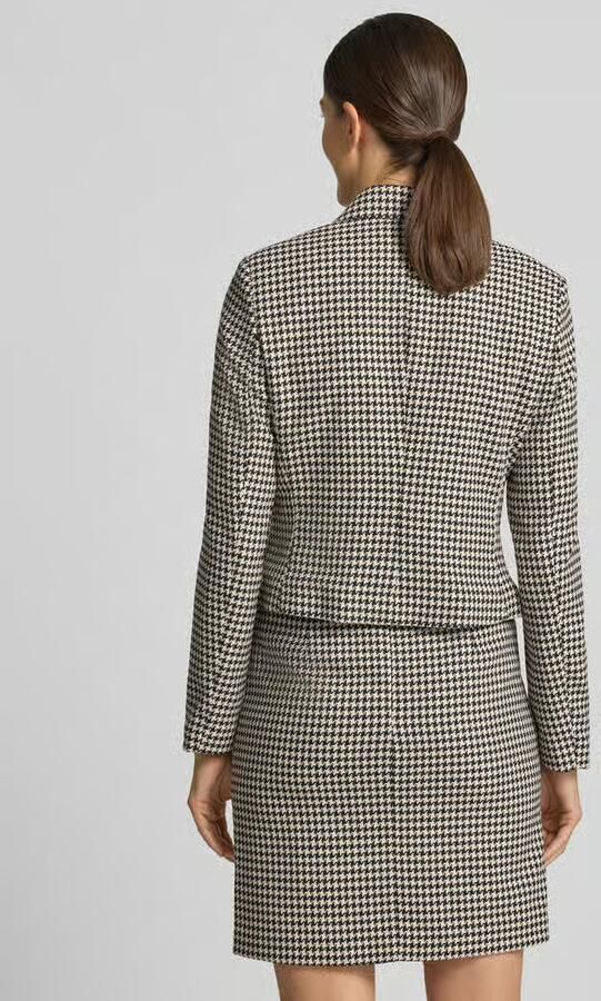 Christian Berg Woman Selection slim fit blazer met hanentandpatroon - Foto 2