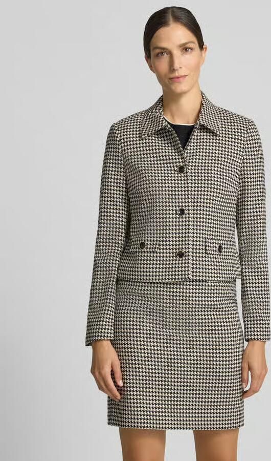 Christian Berg Woman Selection slim fit blazer met hanentandpatroon - Foto 3