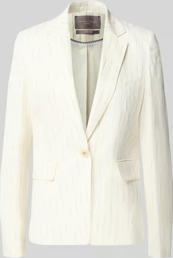 Christian Berg Woman Selection slim fit blazer van linnenmix met streepmotief - Foto 2