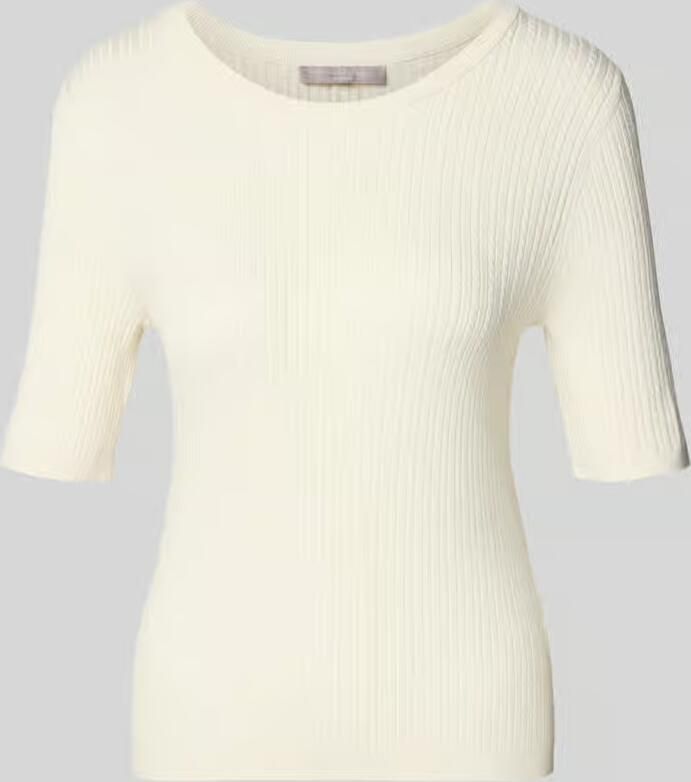 Christian Berg Woman Selection Slim fit gebreide pullover van viscosemix met kabelpatroon