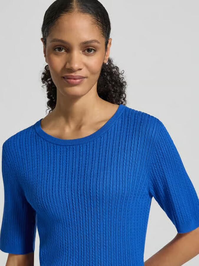 Christian Berg Woman Selection Slim fit gebreide pullover van viscosemix met kabelpatroon - Foto 2