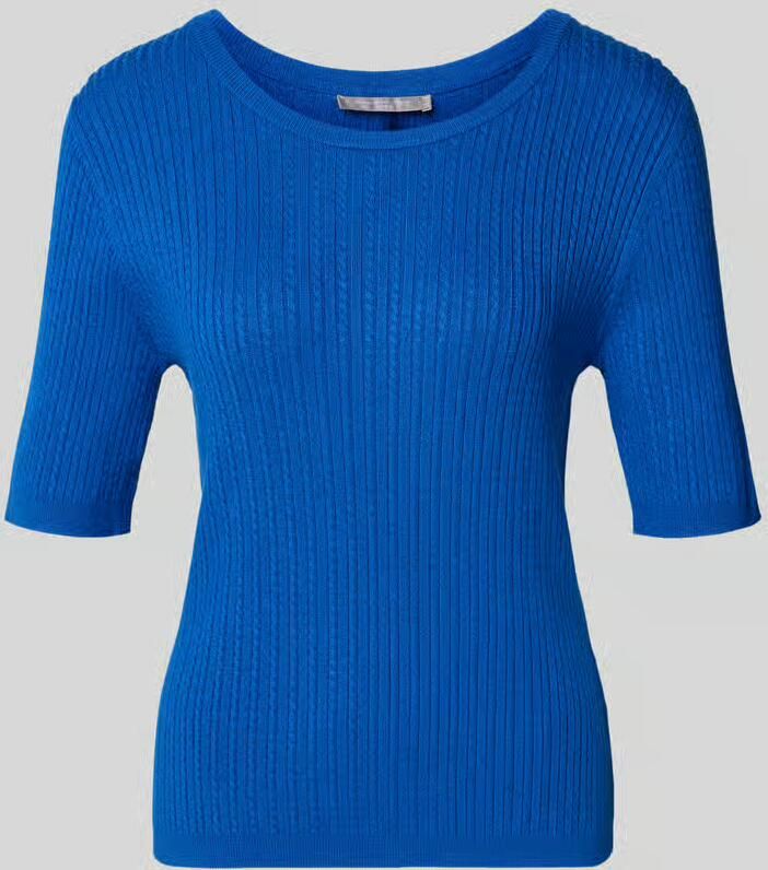 Christian Berg Woman Selection Slim fit gebreide pullover van viscosemix met kabelpatroon