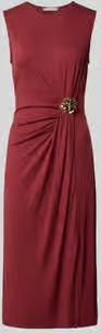 Christian Berg Woman Selection slim fit midi-jurk van viscosemix met rimpelingen