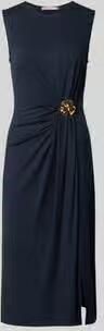 Christian Berg Woman Selection slim fit midi-jurk van viscosemix met rimpelingen