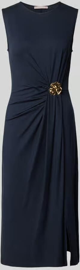 Christian Berg Woman Selection slim fit midi-jurk van viscosemix met rimpelingen - Foto 3