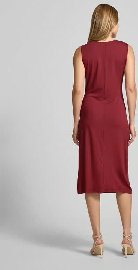 Christian Berg Woman Selection slim fit midi-jurk van viscosemix met rimpelingen