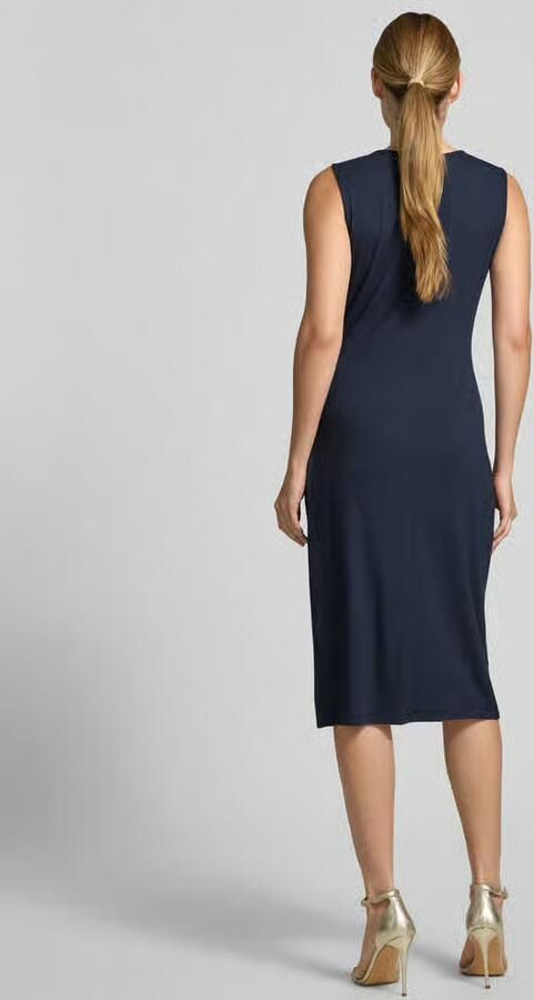 Christian Berg Woman Selection slim fit midi-jurk van viscosemix met rimpelingen - Foto 4