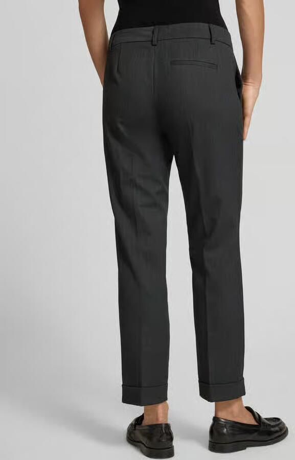 Christian Berg Woman Selection Slim fit pantalon met persplooien