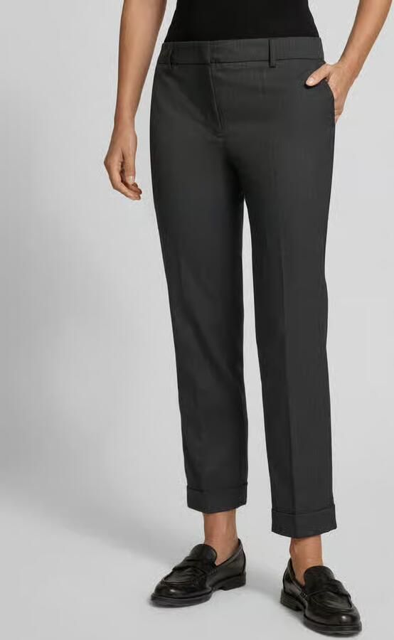 Christian Berg Woman Selection Slim fit pantalon met persplooien - Foto 2
