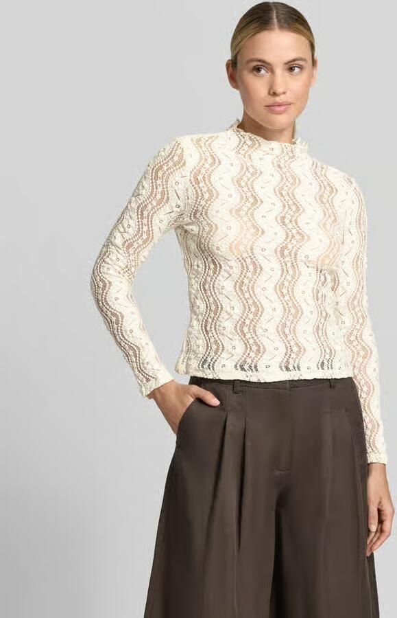 Christian Berg Woman Selection Slim fit shirt met lange mouwen van katoenmix - Foto 2