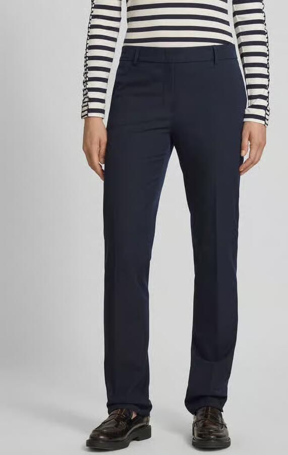 Christian Berg Woman Selection Slim fit stoffen broek met persplooien - Foto 2