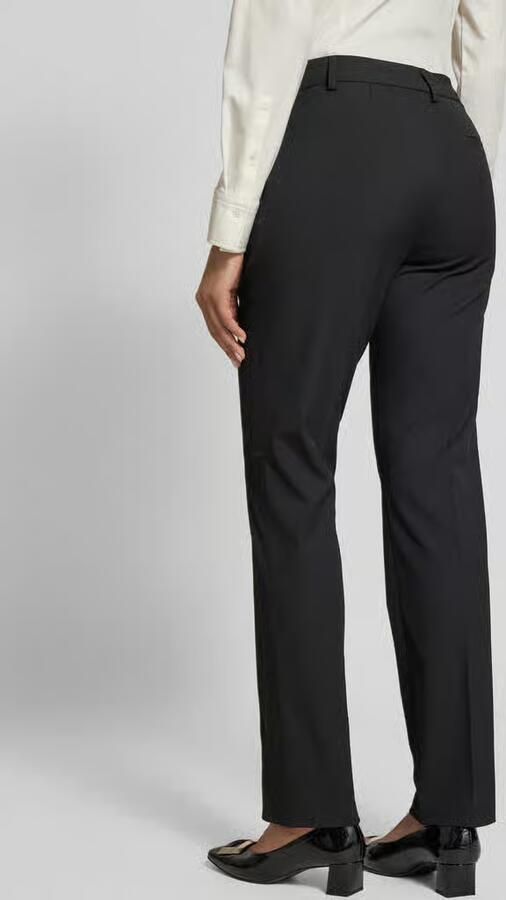 Christian Berg Woman Selection Slim fit stoffen broek met persplooien