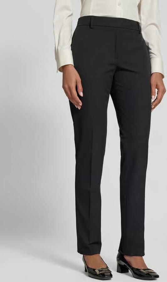 Christian Berg Woman Selection Slim fit stoffen broek met persplooien - Foto 2