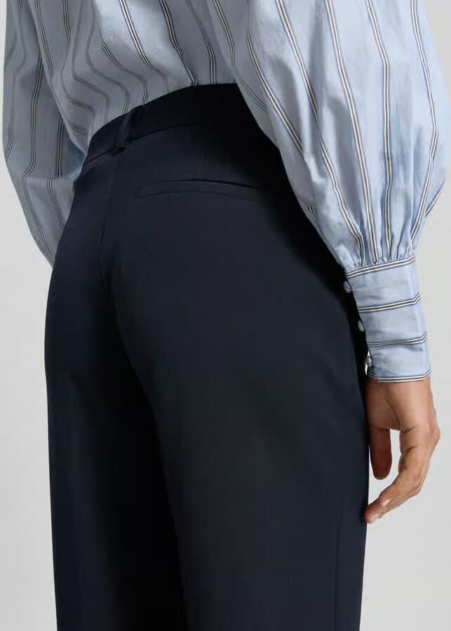 Christian Berg Woman Selection Stoffen broek met wijde pijpen en persplooien