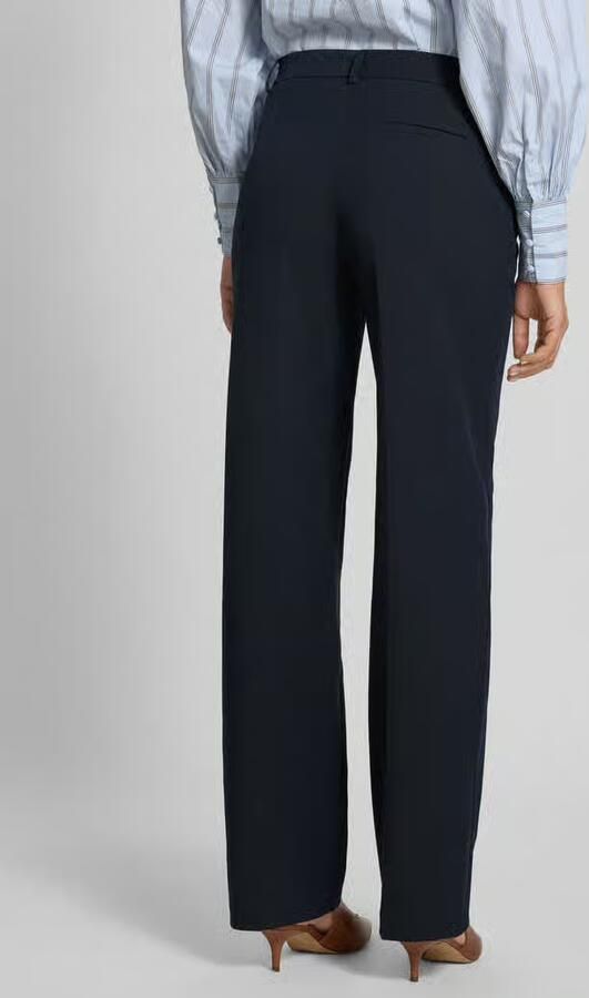 Christian Berg Woman Selection Stoffen broek met wijde pijpen en persplooien