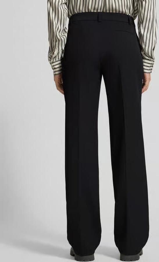 Christian Berg Woman Selection Stoffen broek met wijde pijpen en persplooien - Foto 2