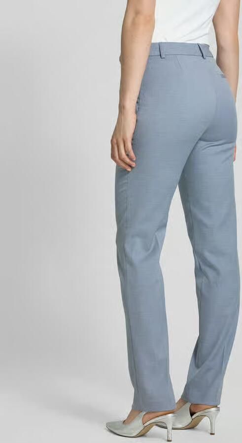 Christian Berg Woman Selection Stoffen slim fit broek met structuurpatroon