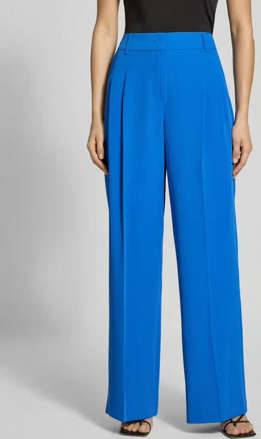 Christian Berg Woman Selection Straight Fit stoffen broek met vouwplooi - Foto 3