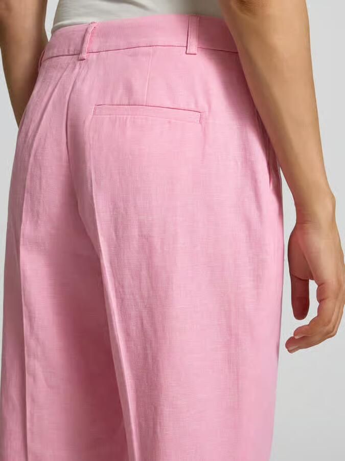 Christian Berg Woman Selection straight fit stoffen broek van linnenmix