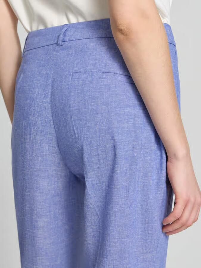 Christian Berg Woman Selection straight fit stoffen broek van linnenmix