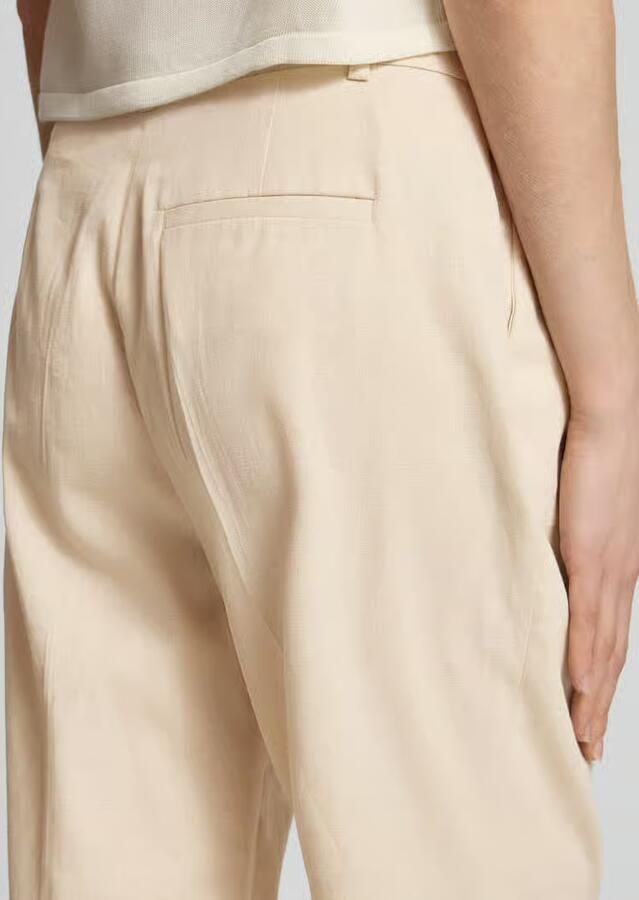 Christian Berg Woman Selection straight fit stoffen broek van linnenmix