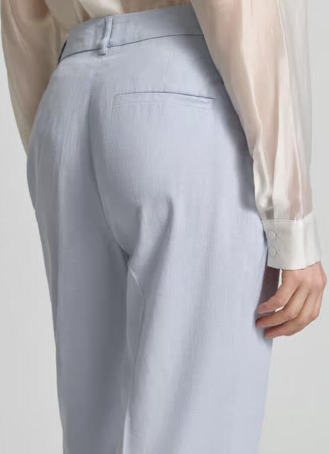 Christian Berg Woman Selection straight fit stoffen broek van linnenmix