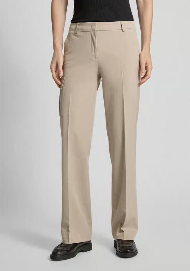 Christian Berg Woman Selection Straight leg stoffen broek met cargozak - Foto 2