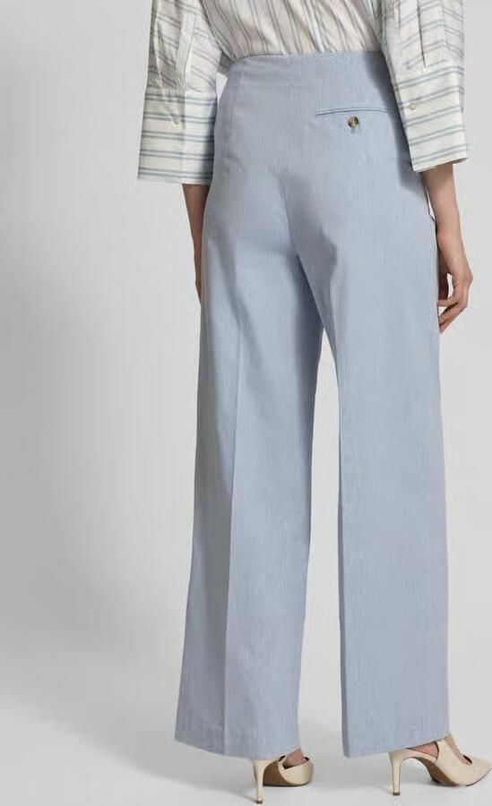 Christian Berg Woman Selection Straight leg stoffen broek met persplooien - Foto 2