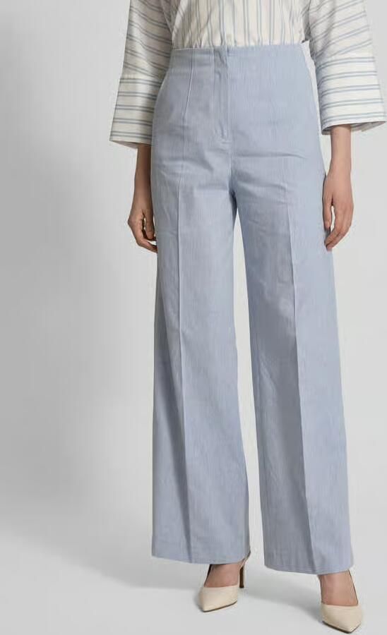 Christian Berg Woman Selection Straight leg stoffen broek met persplooien - Foto 3