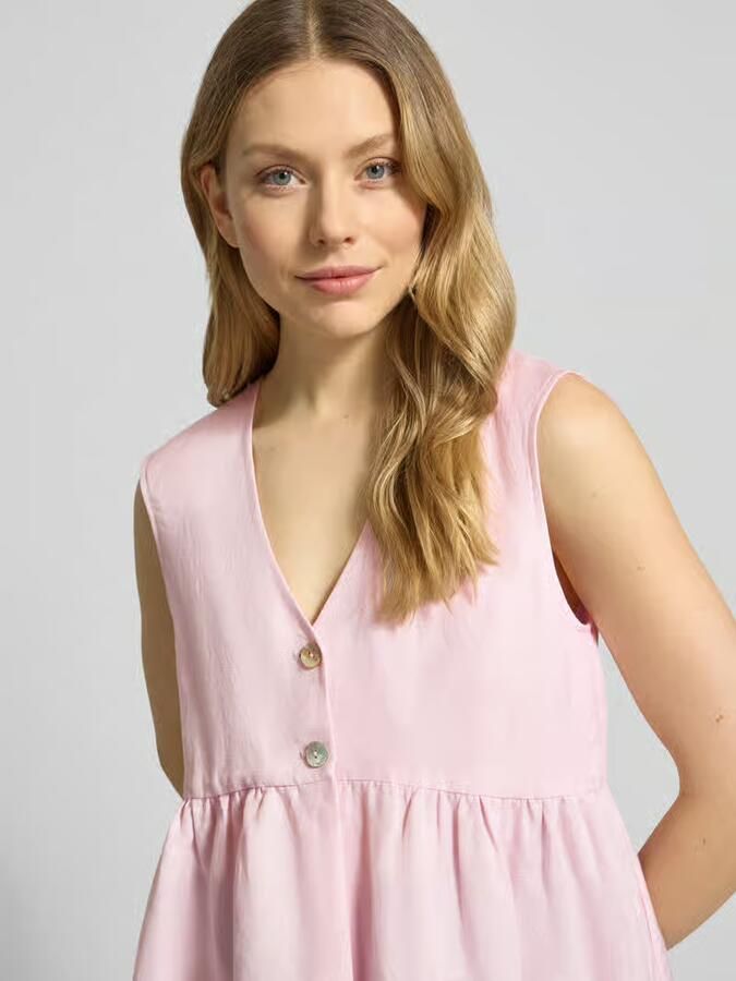 Christian Berg Woman Selection Top van linnenmix met viscosegehalte
