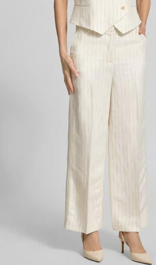 Christian Berg Woman Selection wide fit stoffen broek met persplooien - Foto 3