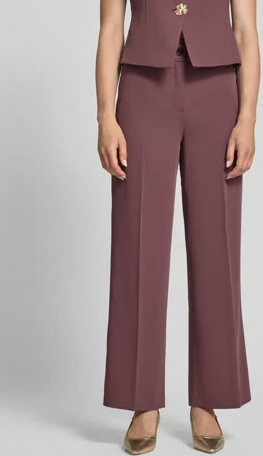 Christian Berg Woman Selection wide fit stoffen broek met persplooien - Foto 3