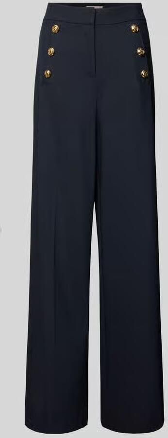 Christian Berg Woman Selection wide fit stoffen broek met siersteentjes van viscosemix - Foto 2