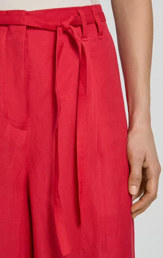 Christian Berg Woman Selection Wide leg broek van linnenmix met riem